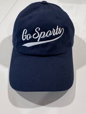 The Classics Navy Hat with White Embroidered Go Sports